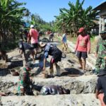 Satgas TMMD Kodim 1505Tidore Tak Kenal Lelah Bangun Drainase Demi Majukan Desa